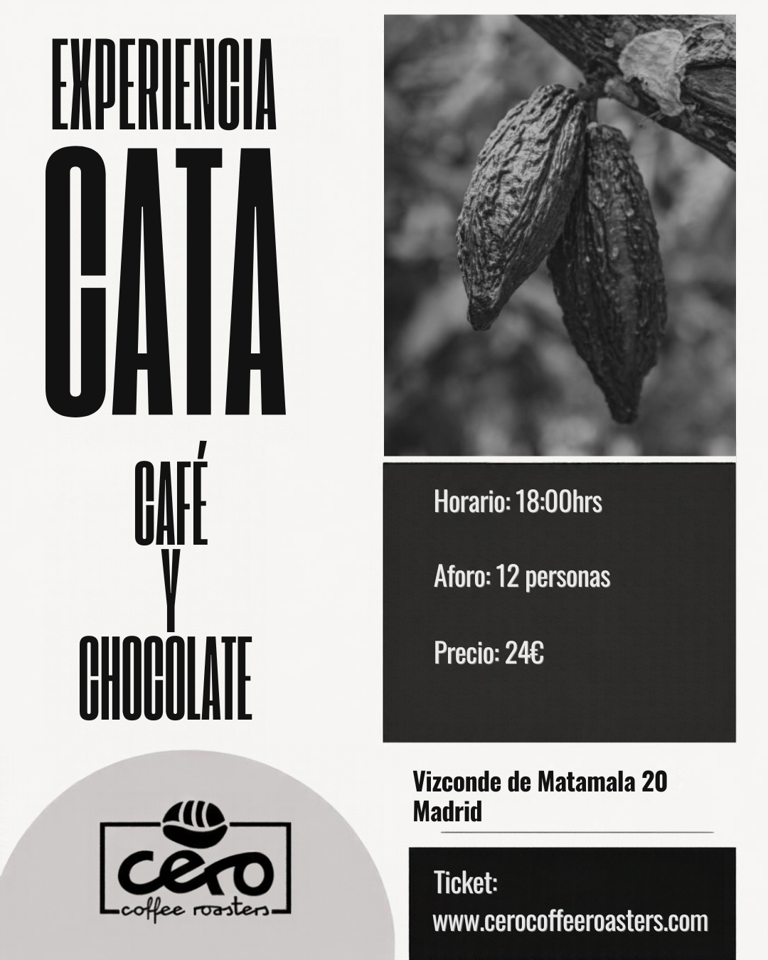 Cata de Café y Chocolate · 21 de octubre de 2026